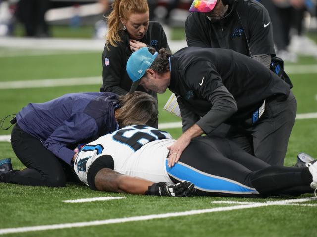 Chandler Zavala, a rookie for the Panthers, was taken to the hospital with a neck injury but was able to travel back home with the team. This information was reported on WRALSportsFan.com.
