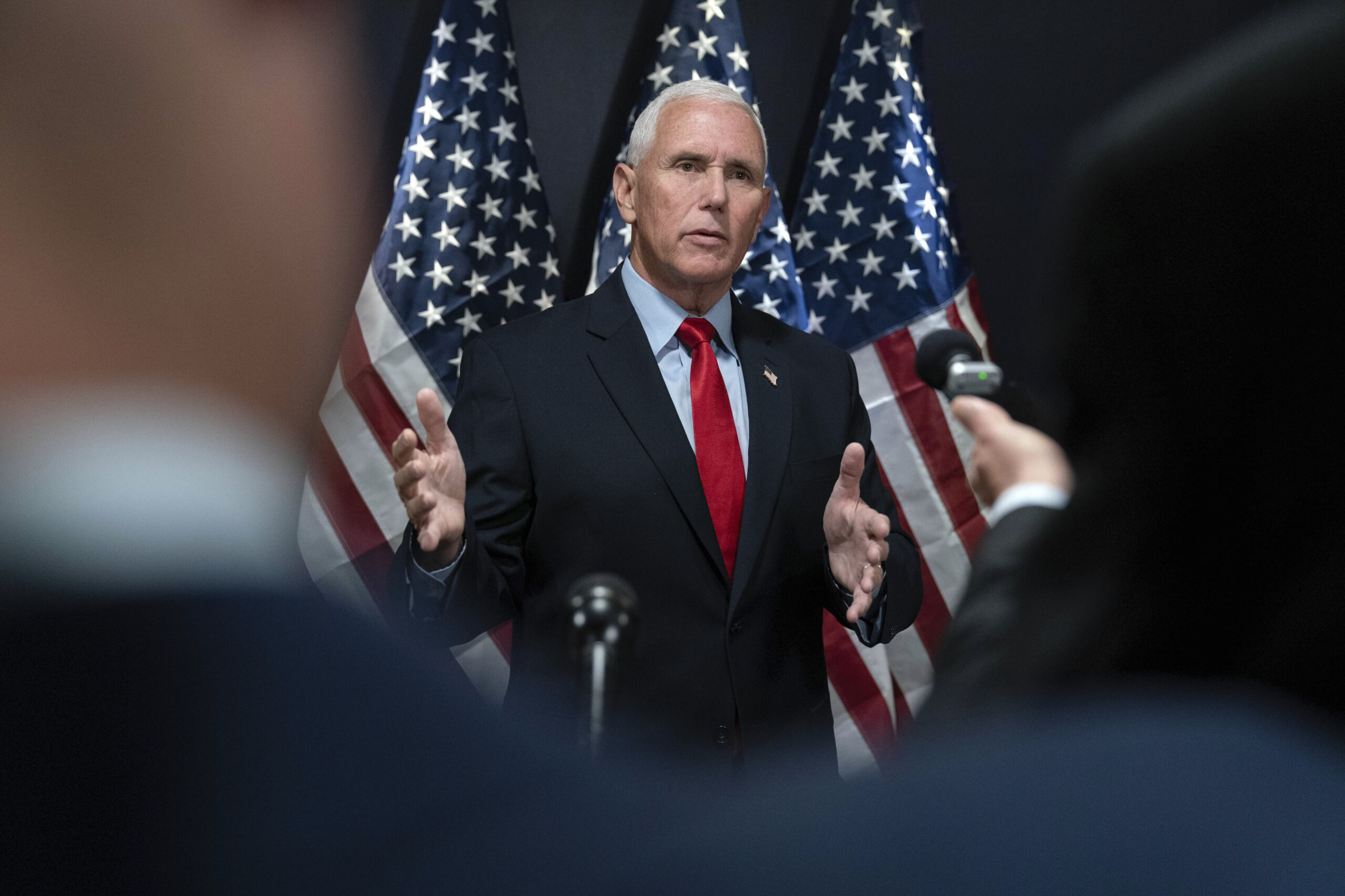 Pence criticizes Trump's stance on abortion during conservative conference.