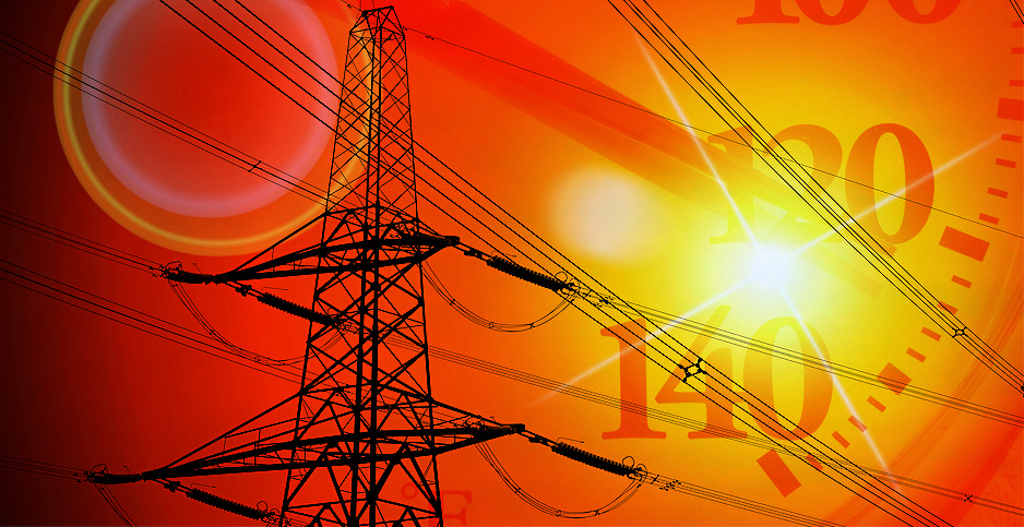 Rewording: The power grid's resilience during a scorching summer.