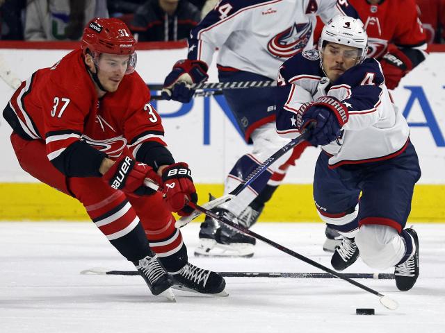The Hurricanes managed to score three goals within an 8 minute and 4 second time frame in the third period, leading to a 3-2 comeback victory over the Blue Jackets on WRALSportsFan.com.