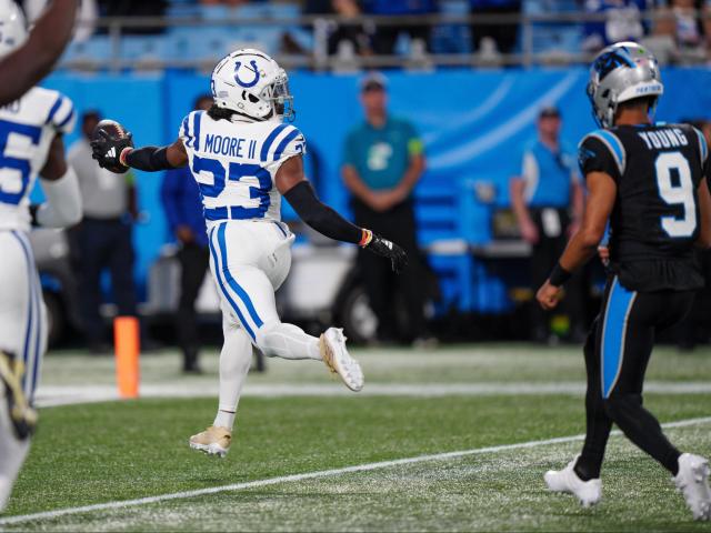 Young commits two interceptions returned for touchdowns as Panthers lose to Colts :: WRALSportsFan.com