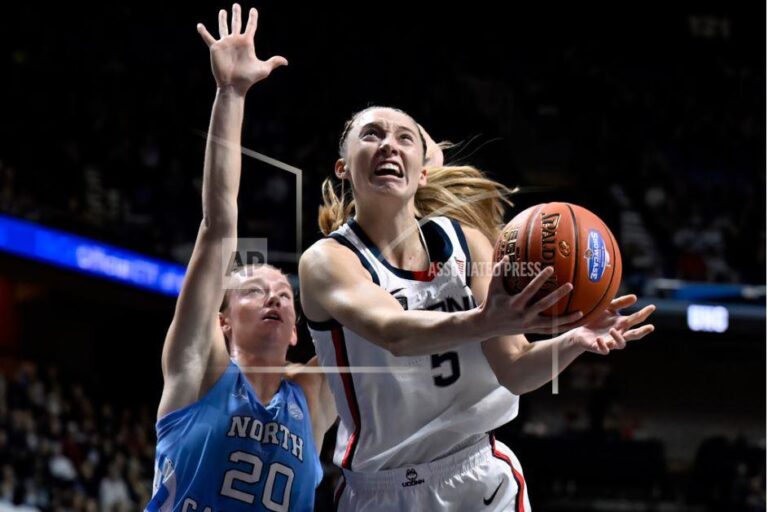 Paige Bueckers puts up 26 points to guide No. 17 UConn to a 76-64 victory against No. 24 North Carolina on WRALSportsFan.com.