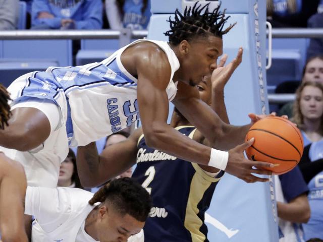 RJ Davis scores 20 points and records 10 assists as No. 9 North Carolina dominates Charleston Southern 105-60 on WRALSportsFan.com.