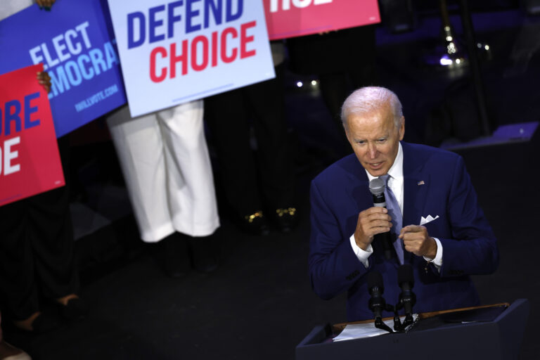 Biden embraces reproductive rights as key part of 2024 presidential campaign strategy begins to form.