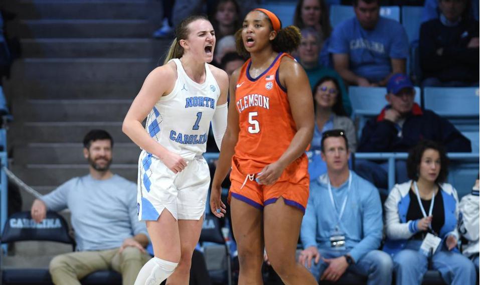 North Carolina's 24th-ranked team, led by Ustby, defeats Clemson 82-76 in the opening game of the ACC tournament on WRALSportsFan.com.