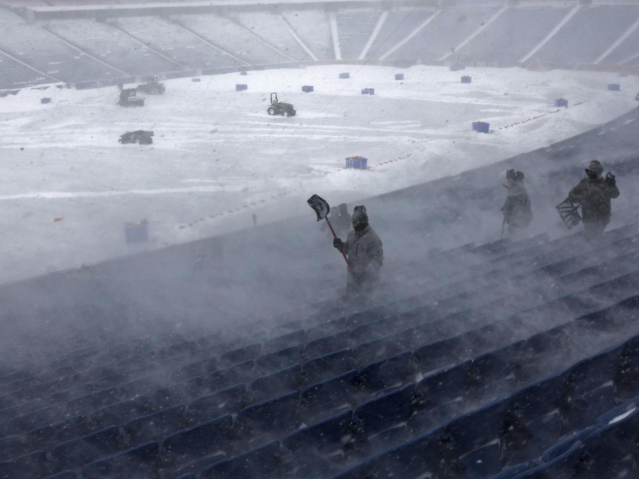 With ongoing snowfall, the Buffalo Bills are asking their supporters to assist in clearing the stadium for the upcoming playoff match against the Pittsburgh Steelers.