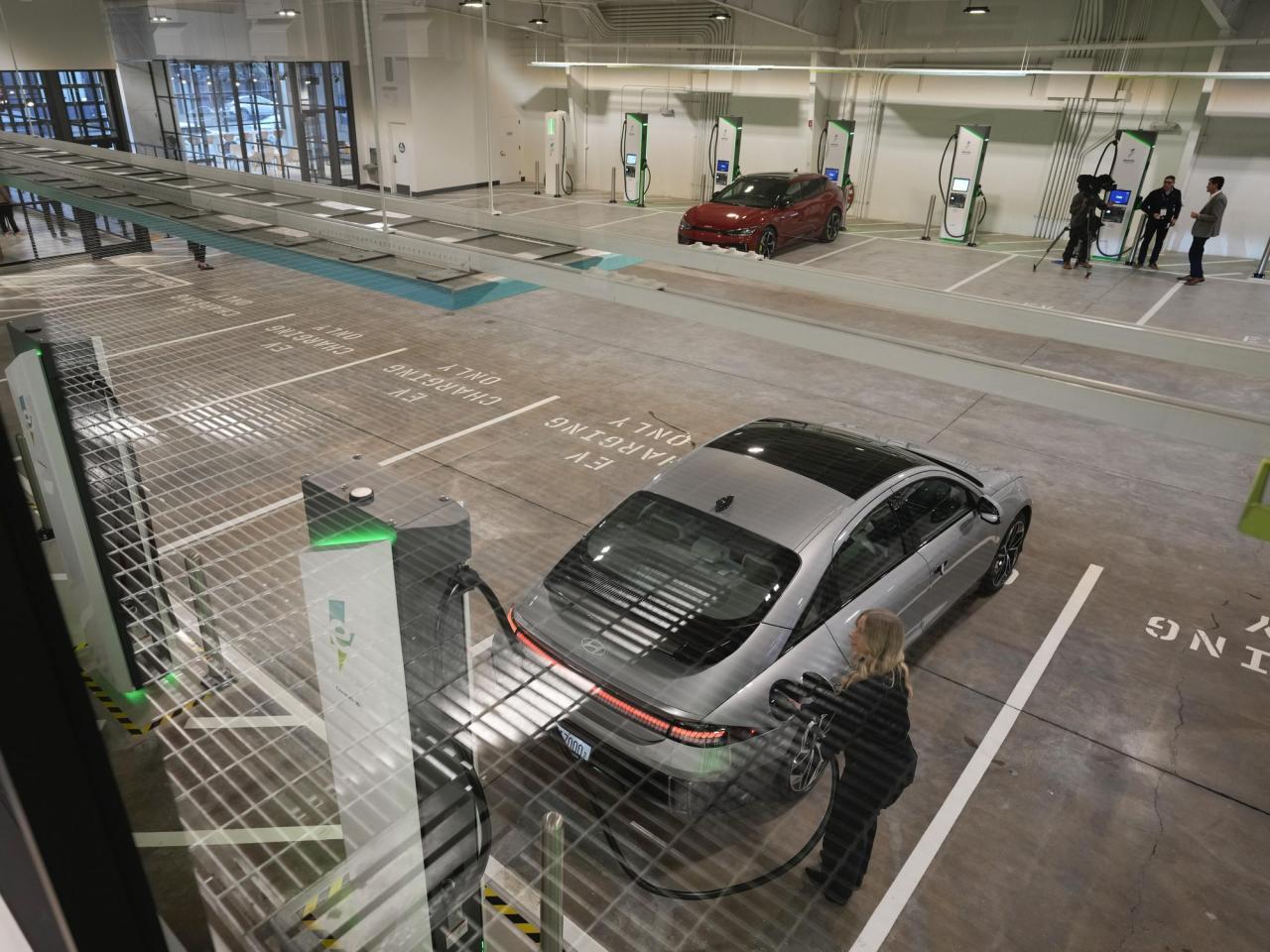 A recent addition of an indoor electric vehicle charging station in San Francisco provides a glimpse of what is to come in the future.