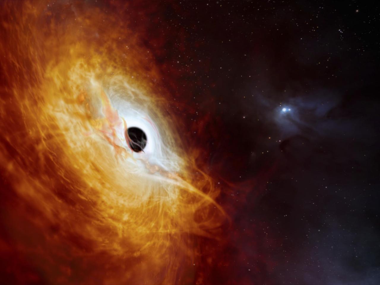 A team of astronomers has discovered what could possibly be the most luminous celestial body in the universe, as it contains a black hole that consumes a star every 24 hours.