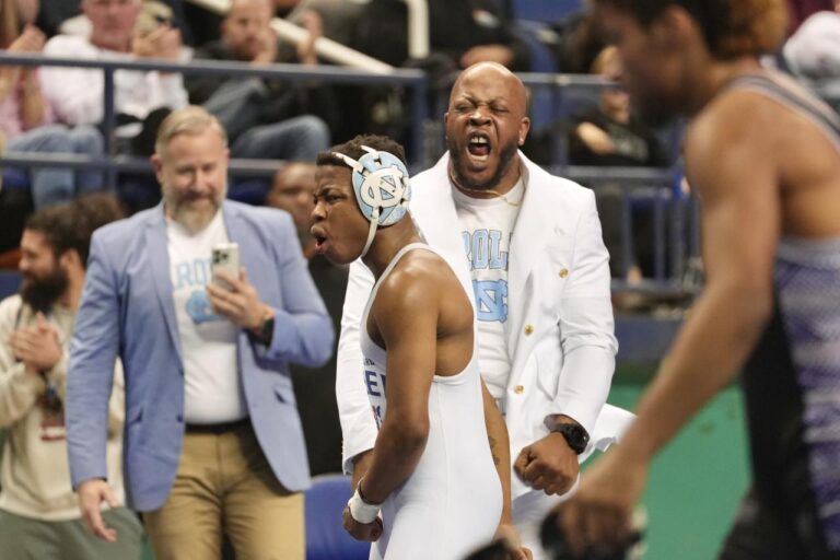 Cameron Stinson from Mallard Creek High School has achieved an impressive feat, becoming only the third wrestler in the history of the NCHSAA to maintain a perfect record throughout his entire career and win four consecutive state titles.