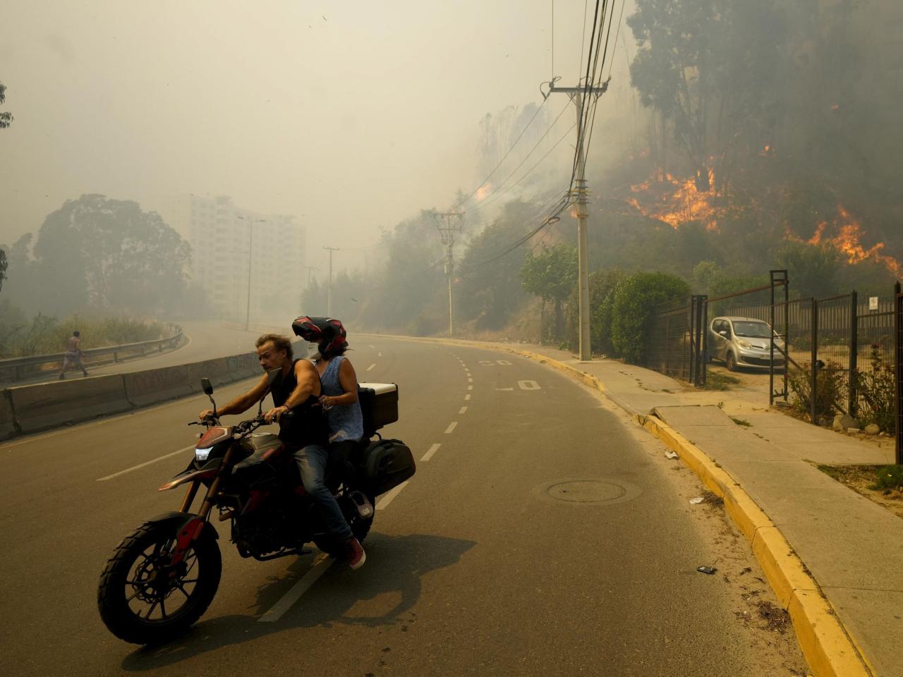 Climate change is a contributing factor to wildfires, such as those seen in Chile.