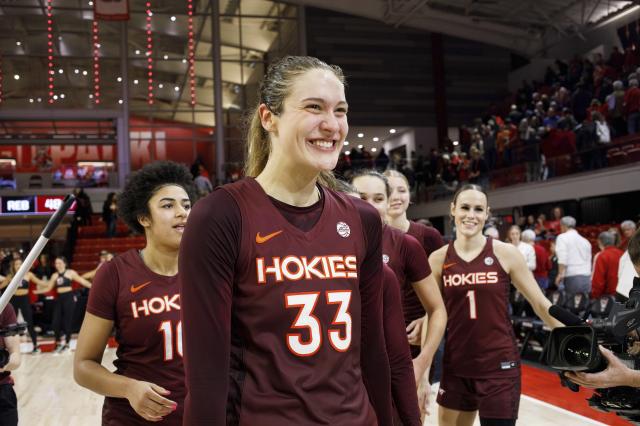 Kitley and Amoore lead No. 16 Virginia Tech to a 72-61 victory over No. 3 NC State on the road, completing a sweep.