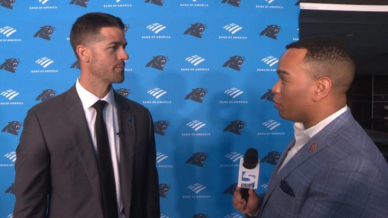 Meeting one-on-one with the newly appointed head coach of the Carolina Panthers, Dave Canales, on WRALSportsFan.com.