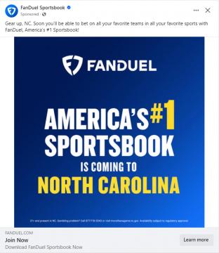 The ads are starting: Sports betting businesses are reaching out in North Carolina.