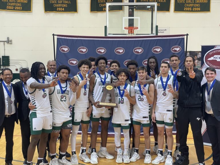 The boys basketball team at Christ School successfully defended their title as NCISAA 4A champions.