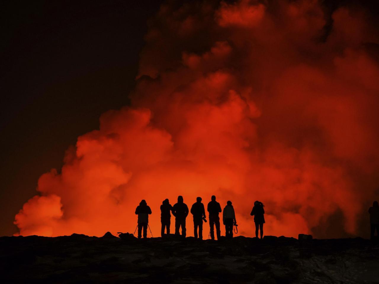 The third eruption of the volcano in Iceland has occurred since December, releasing molten rock into the atmosphere.