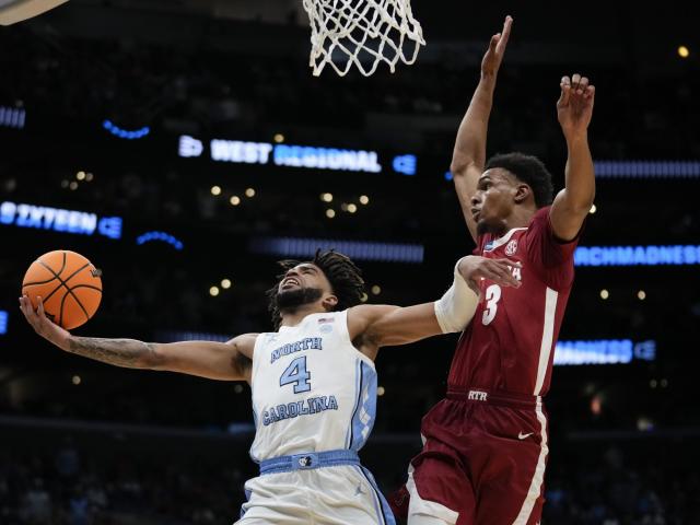Alabama holds off top-seeded North Carolina 89-87 to reach Elite Eight for 2nd time ever :: WRALSportsFan.com