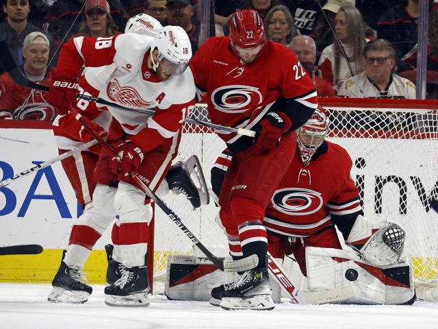 Andersen posts shutout, Hurricanes clinch playoff berth with 4-0 win over Red Wings :: WRALSportsFan.com