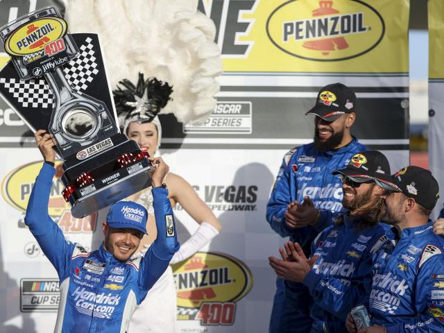 Kyle Larson once more claims victory at Las Vegas, keeping Chevrolet unbeaten on this year's NASCAR season at WRALSportsFan.com