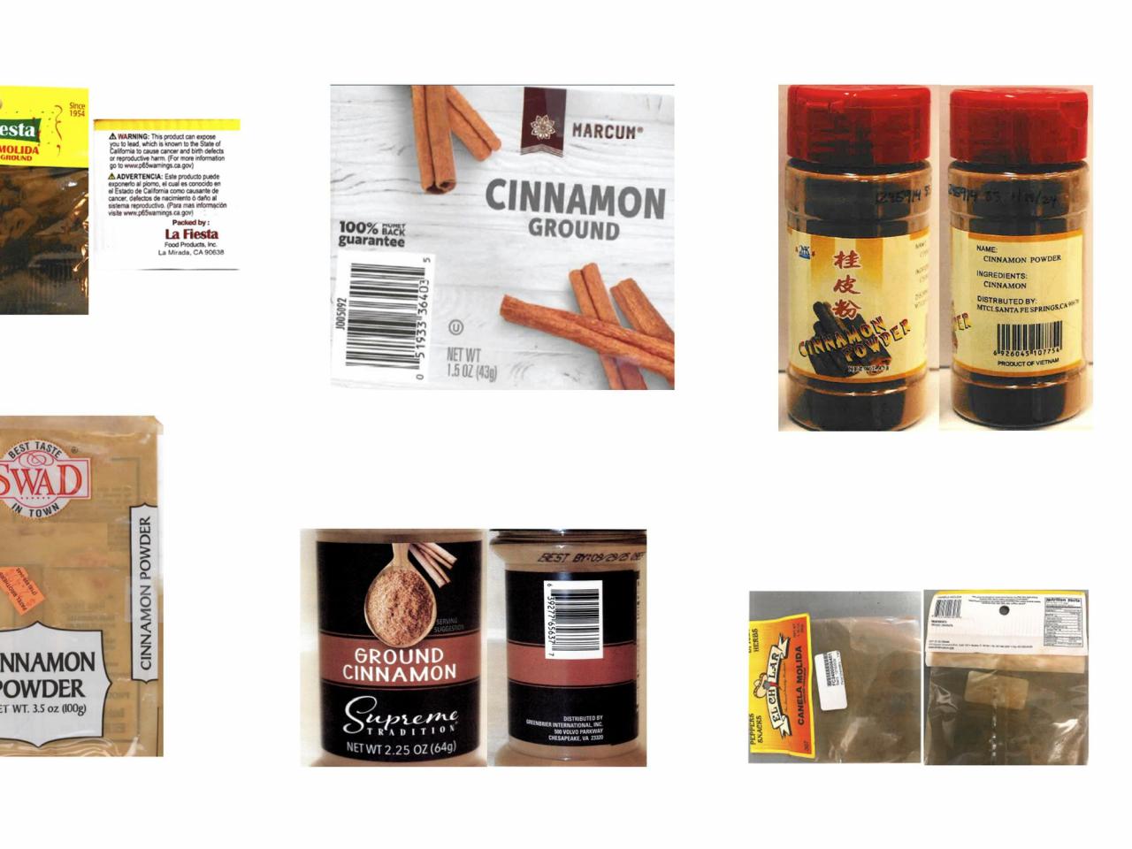 The FDA warns that discounted ground cinnamon available at stores has been contaminated with lead.