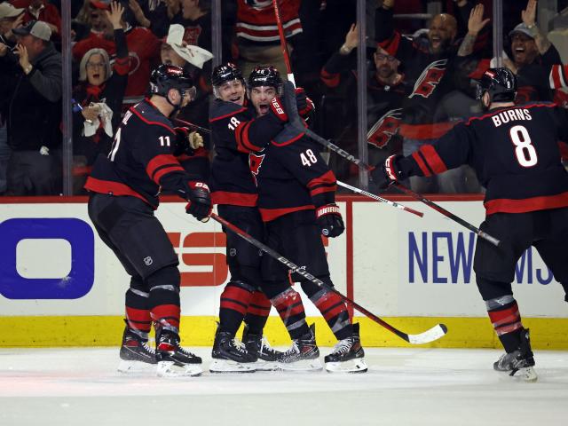 Aho, Martinook cap Hurricanes' late rally to beat the Islanders for a 2-0 playoff series lead :: WRALSportsFan.com
