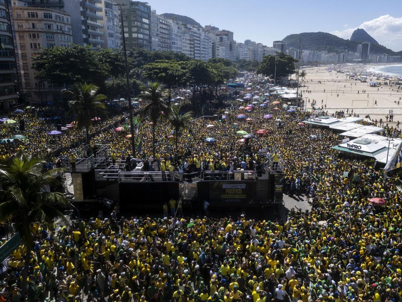 Conservative Brazilians laud Elon Musk at rally in support of ex-president Bolsonaro