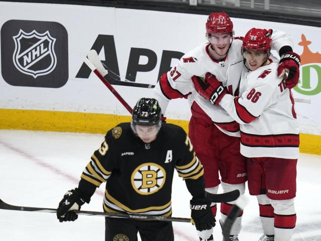 Svechnikov dazzles with lacrosse-style goal, Hurricanes beat Bruins 4-1 :: WRALSportsFan.com