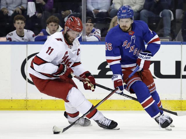 Canes score 4 goals in third period, beat Rangers 4-1 :: WRALSportsFan.com