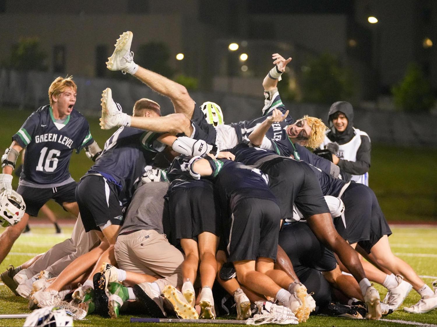 Green Level's Austin Hryn scores game-winner in overtime to win 4A boys lacrosse title over Lake Norman