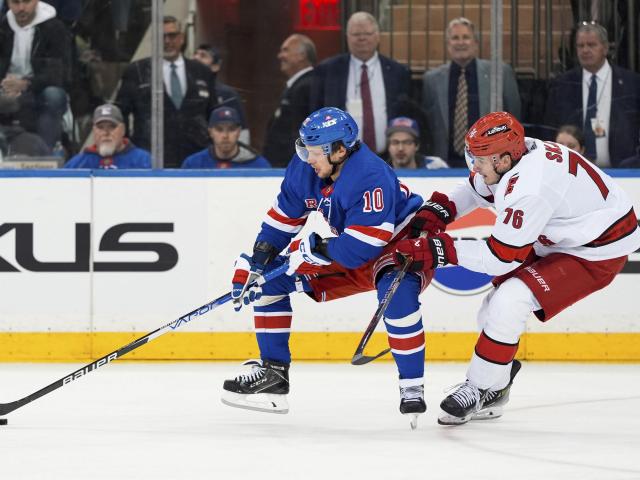 Trocheck's power-play goal lifts Rangers to 4-3 win over Hurricanes in 2OT for 2-0 series lead :: WRALSportsFan.com