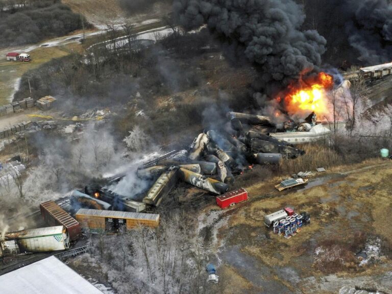 NTSB begins hearing on causes of last year's fiery Ohio freight train wreck in East Palestine