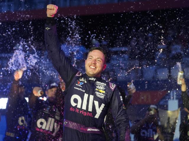 Bowman wraps up a spot in the NASCAR Cup Series playoffs with a win on a rainy Chicago street course :: WRALSportsFan.com