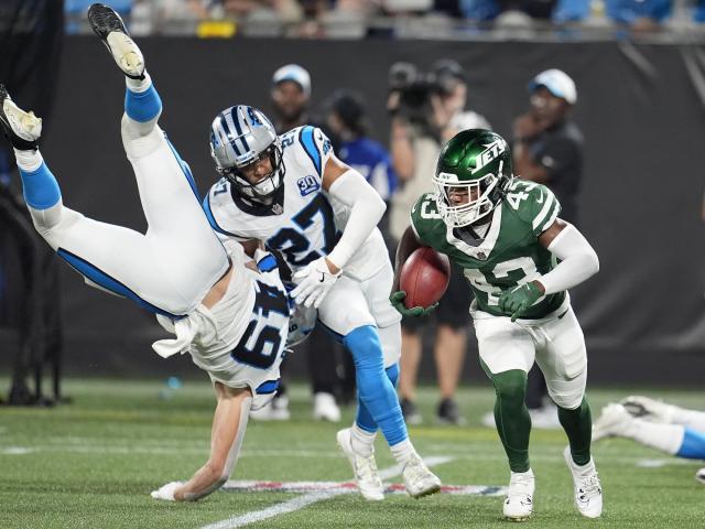 Codrington's big returns and Seibert's 4 field goals help Jets defeat Panthers 15-12 :: WRALSportsFan.com