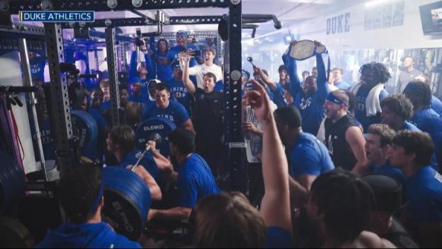 Duke football squat rack 