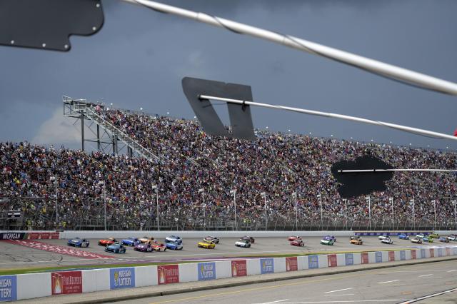 NASCAR Cup race at Michigan suspended until Monday after rain, rain wouldn't go away :: WRALSportsFan.com