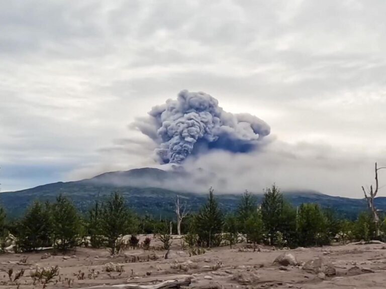 Volcano erupts after powerful earthquake in Russia's Far East and scientists warn of a stronger one