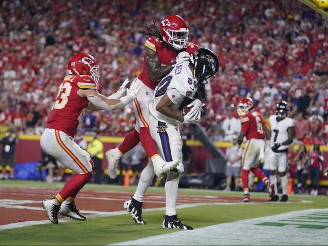 Chiefs hold off Ravens 27-20 when review overturns a TD on final play of NFL's season opener :: WRALSportsFan.com