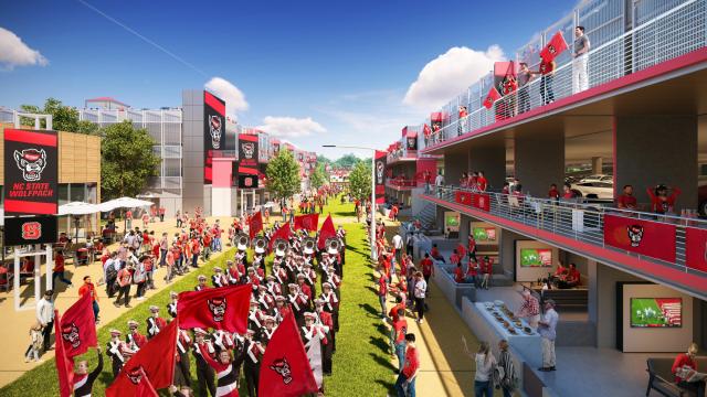 Conceptual rendering of Raleigh Sports & Entertainment District