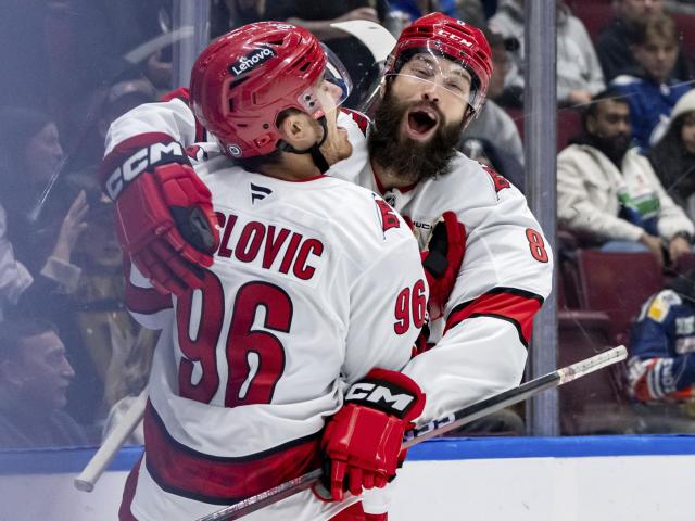 Aho scores in OT to give Hurricanes 4-3 win over Canucks :: WRALSportsFan.com