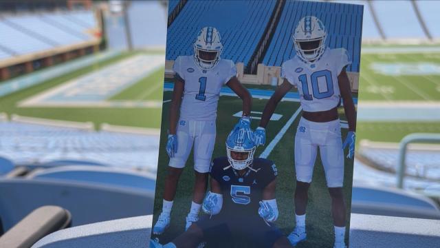 UNC defensive lineman Jahvaree Ritzie wears his motivation on his sleeve :: WRALSportsFan.com