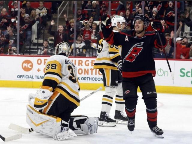 Sebastian Aho’s overtime goal lifts Hurricanes to 4-3 win over the Penguins :: WRALSportsFan.com