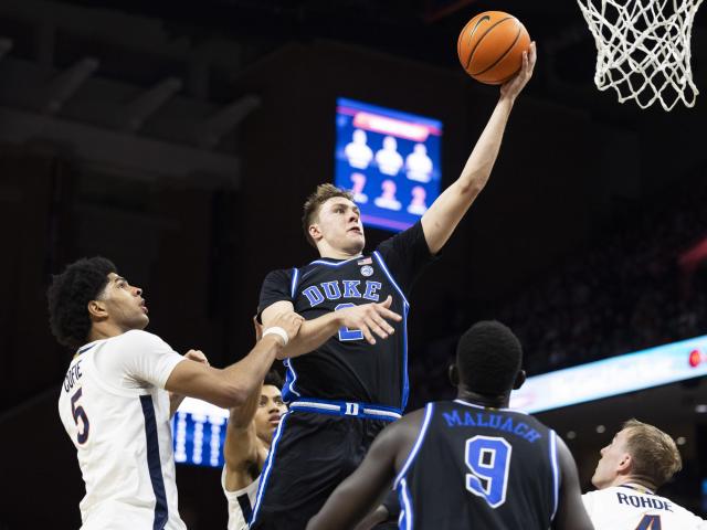 Flagg has 17 points and 14 rebounds as No. 3 Duke beats Virginia 80-62 :: WRALSportsFan.com