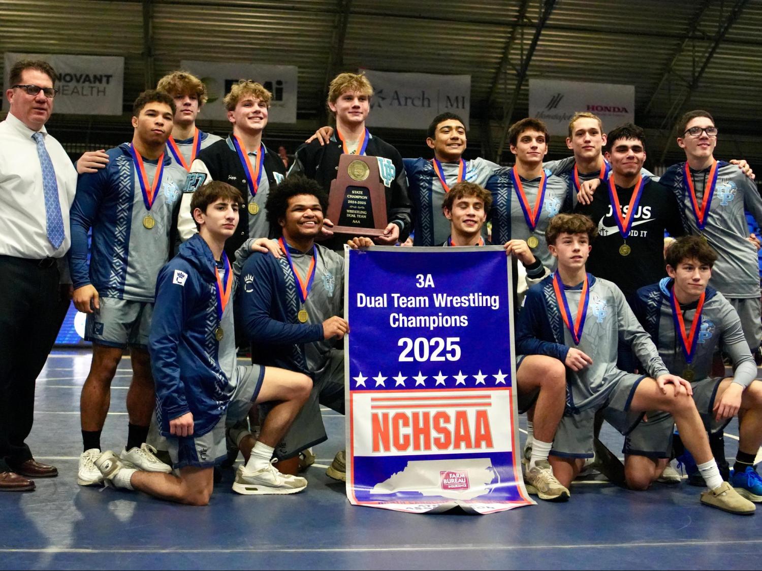 Fourth time is the charm: Union Pines claims first dual-team wrestling title, downs Pisgah