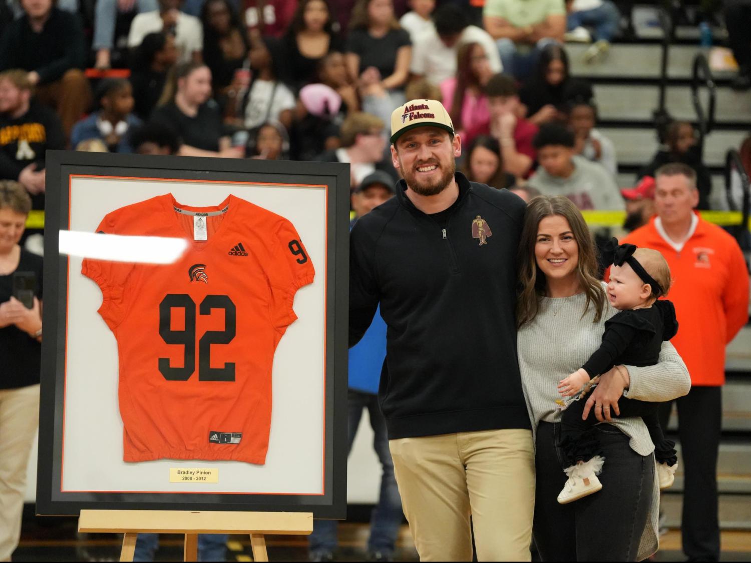 Northwest Cabarrus retires jersey of Super Bowl champion Bradley Pinion