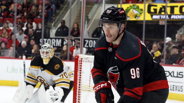 Jarvis' late goal carries Hurricanes past Bruins with trade deadline looming :: WRALSportsFan.com